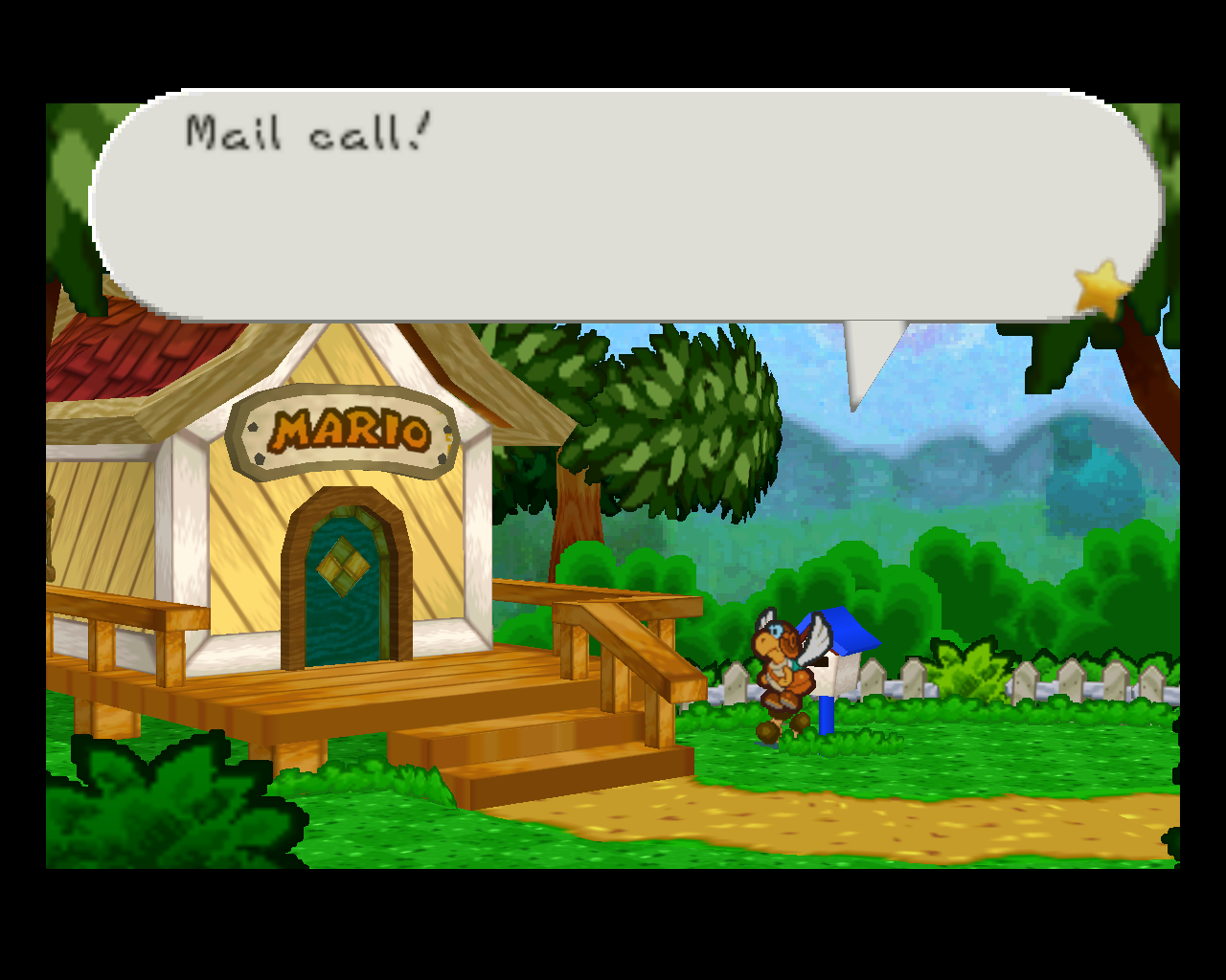 A screenshot of Paper Mario 2