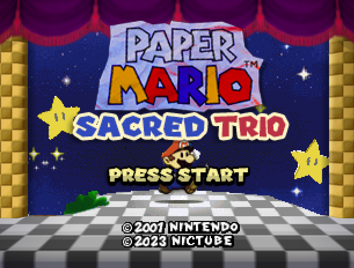 A screenshot of Paper Mario: Sacred Trio